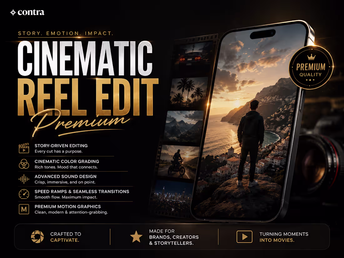 Cover image for Cinematic Reel Edit (Premium)