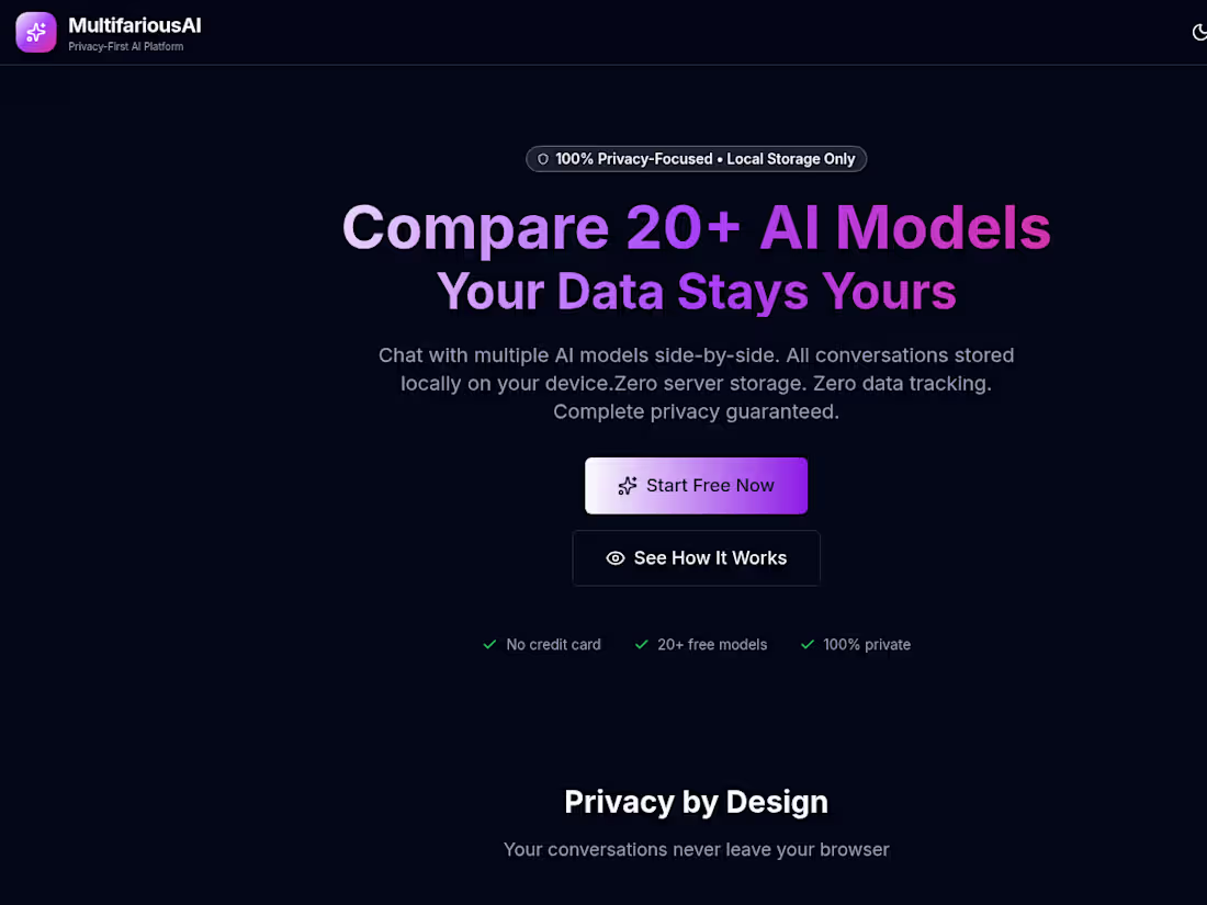 Cover image for MultifariousAI — a privacy-first AI