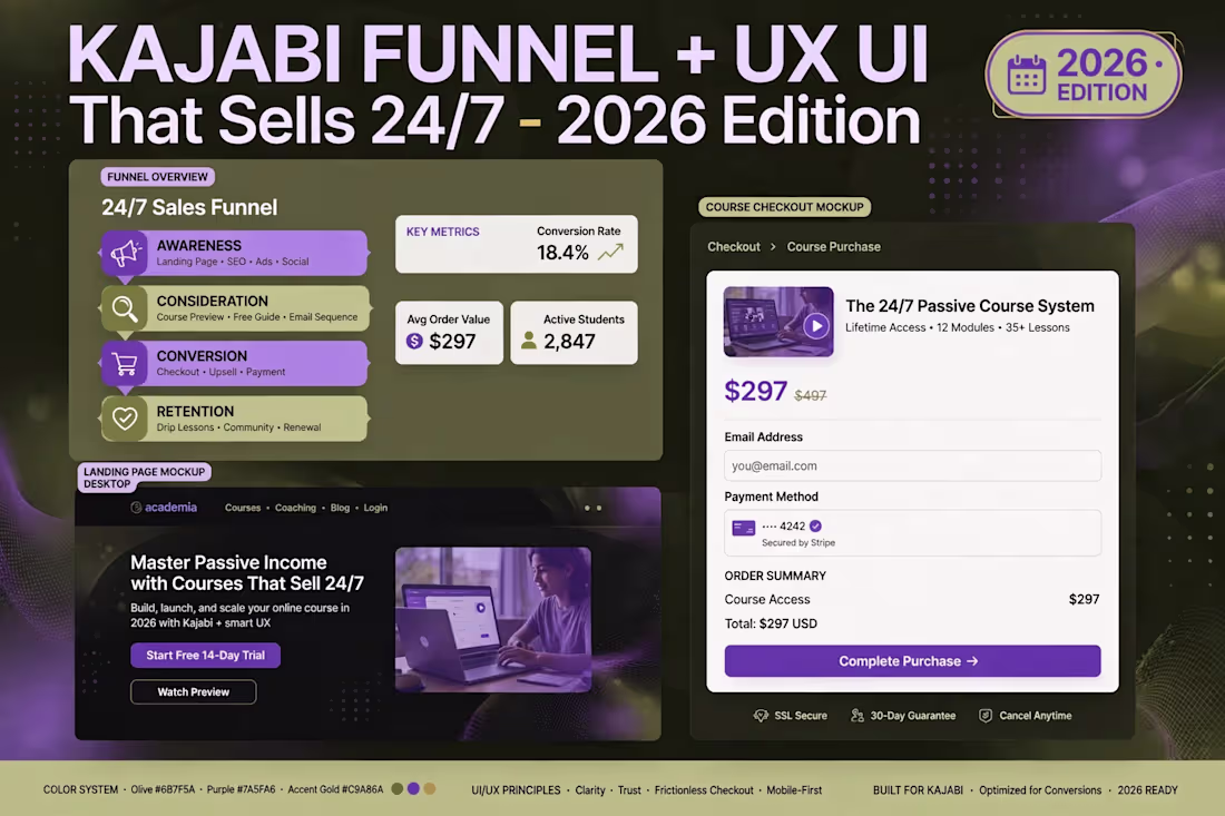 Cover image for Full Kajabi Website + Funnel