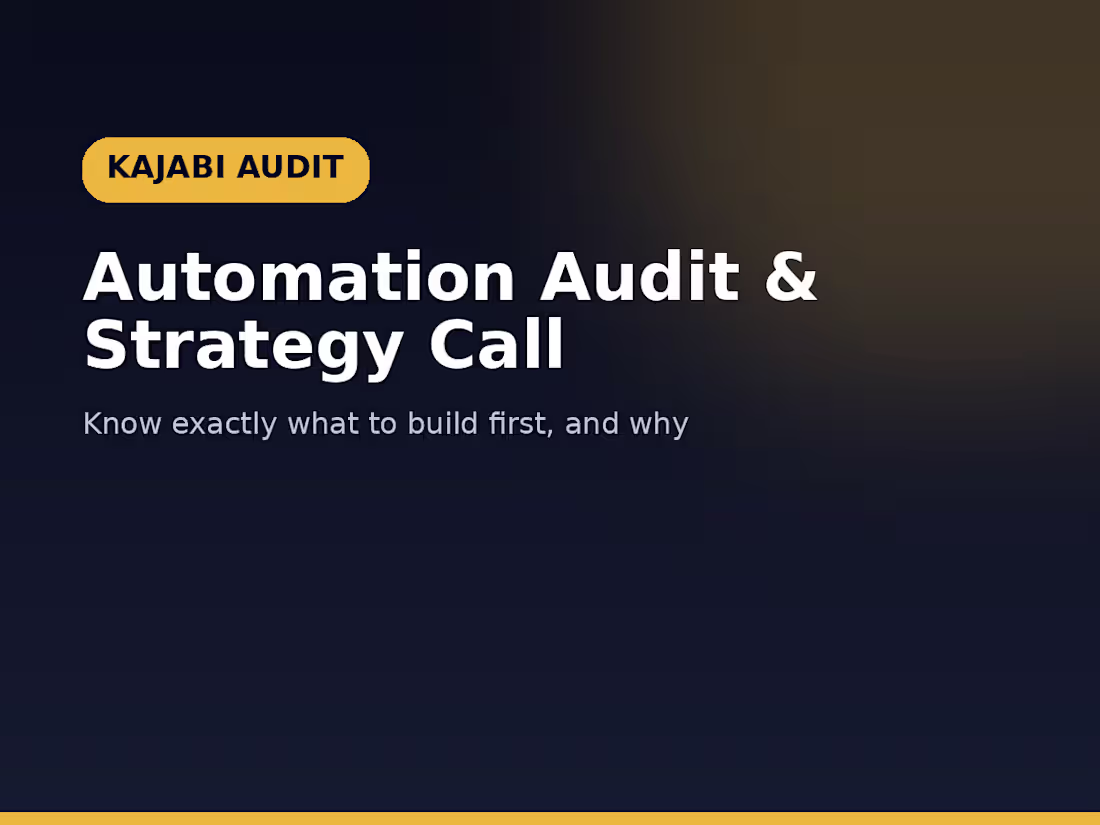 Cover image for Kajabi Automation Audit & Strategy Call