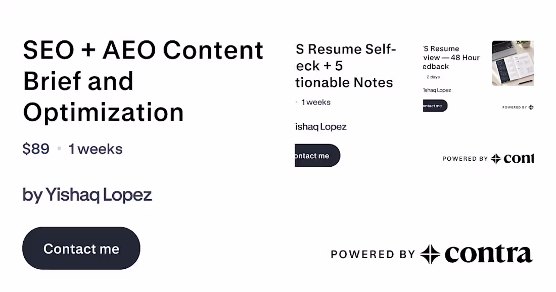Cover image for SEO + AEO Content Brief — Demonstration