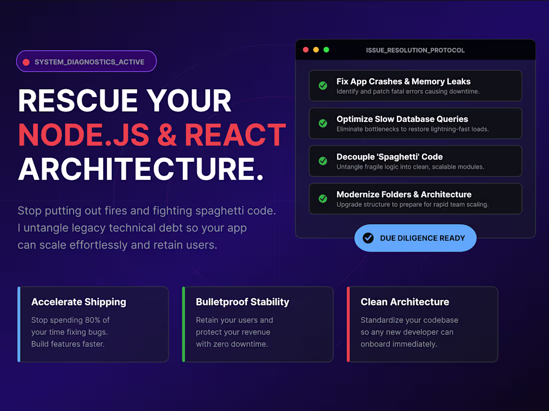 Cover image for Bug fix and refactor for your NodeJS and React app