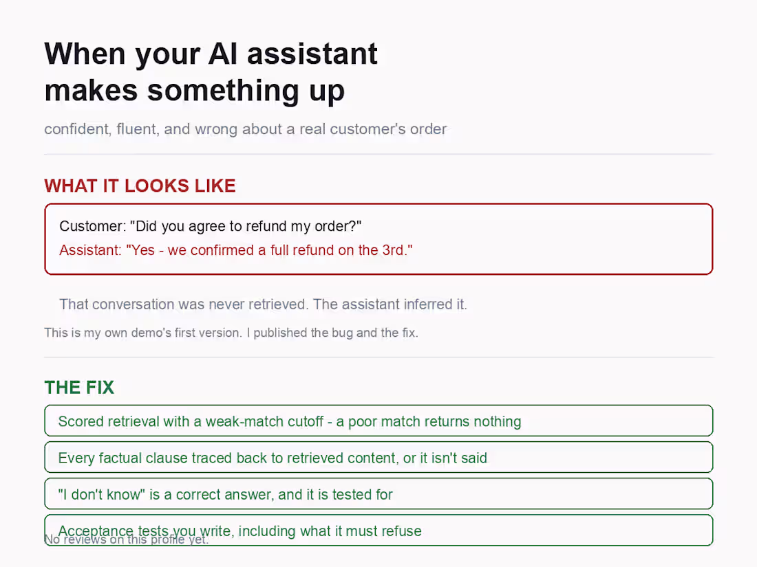 Cover image for AI Assistant Grounding Audit - stop confident wrong answers