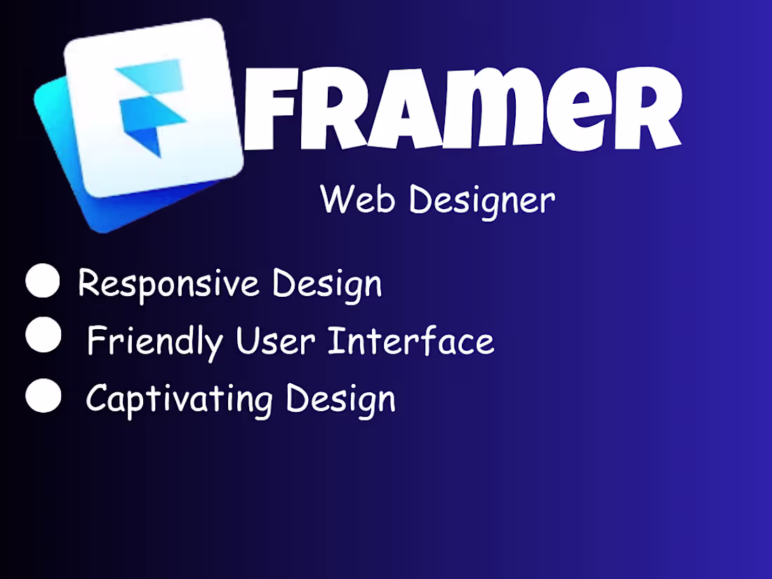 Cover image for I will create a highly responsive website with Framer