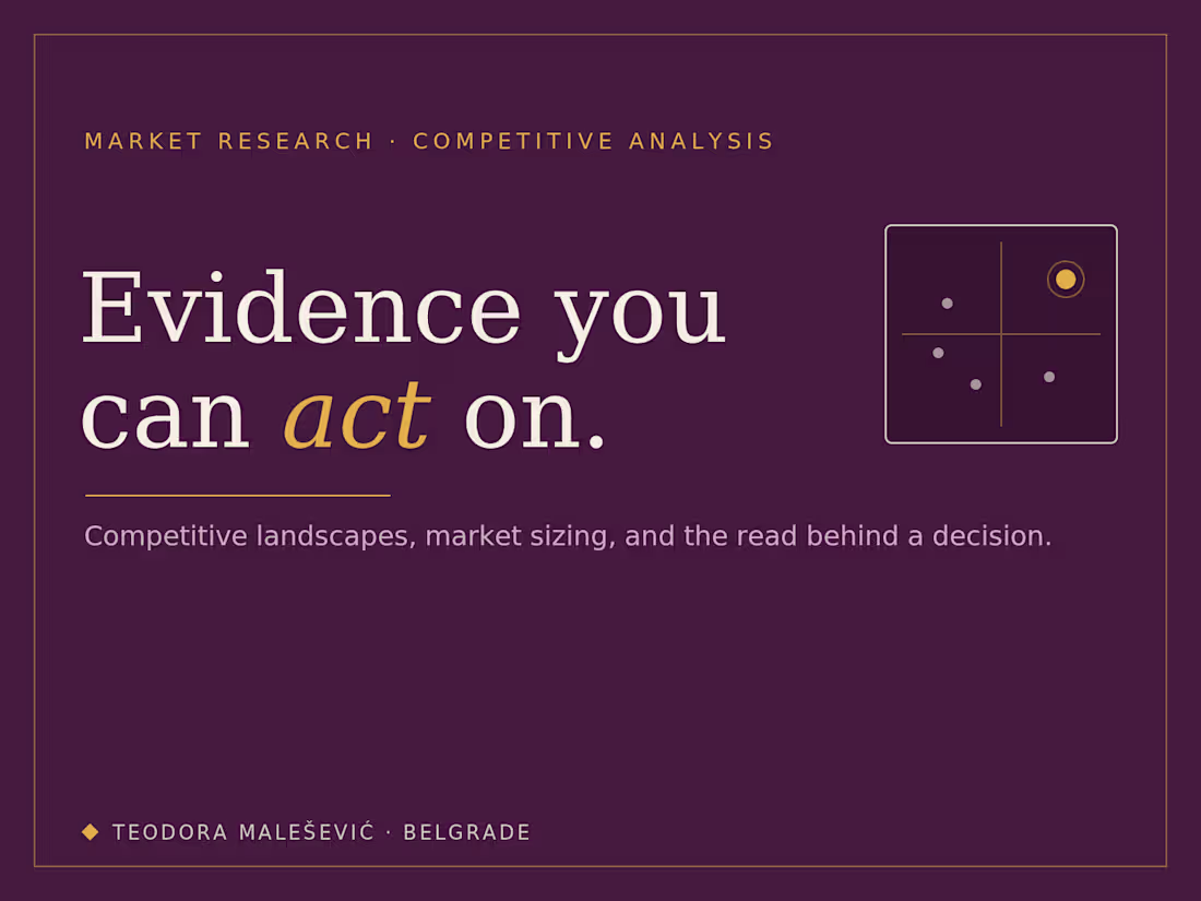 Cover image for Market Research & Competitive Analysis