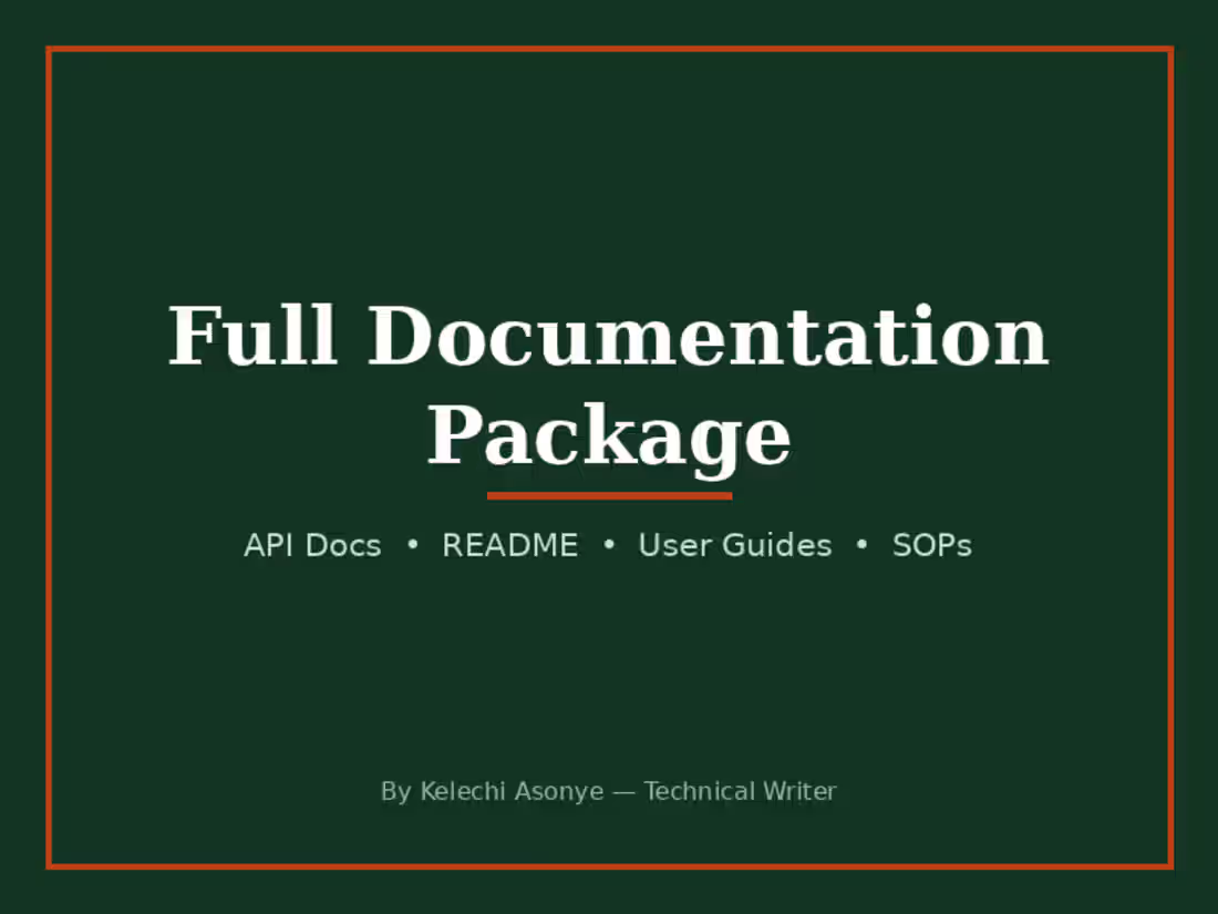 Cover image for Complete Technical Documentation Package