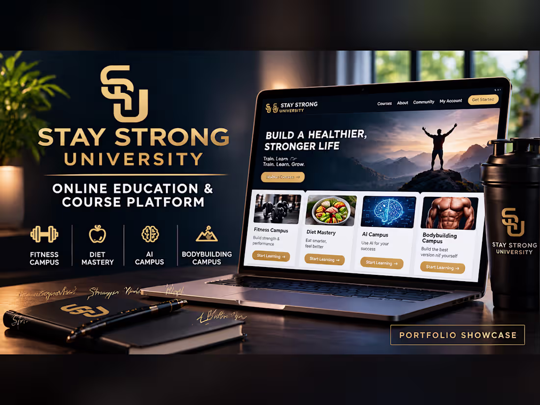 Cover image for Stay Strong University — Fitness, Nutrition & Online Educati...