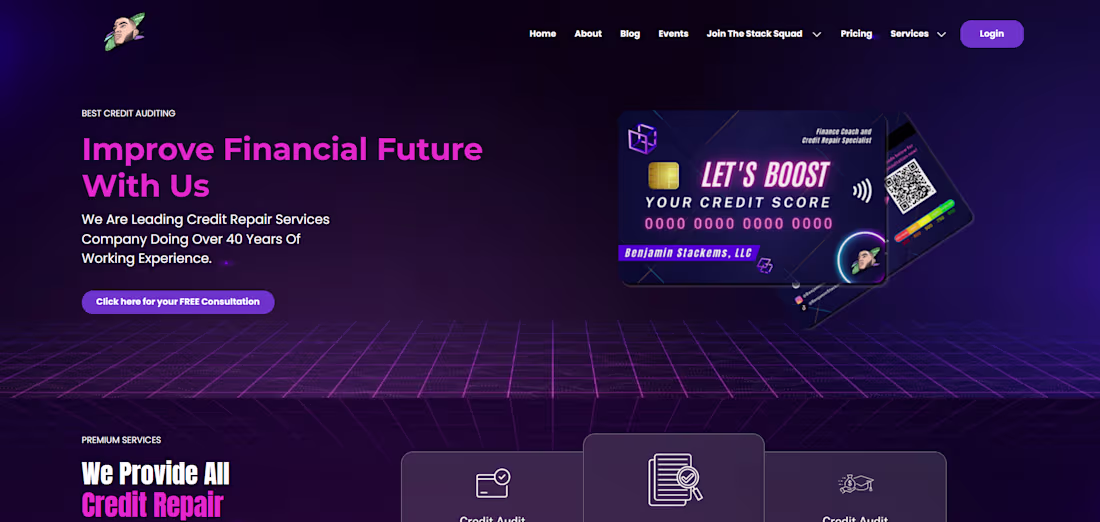 Cover image for Credirrepair is a professional credit repair company website...