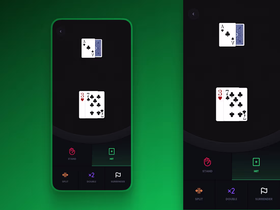 Cover image for Mobile Blackjack Training App UI Design