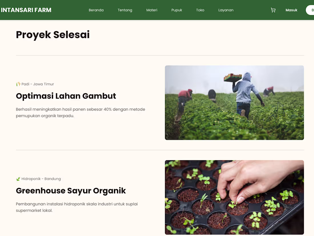 Cover image for Intan Sari Farm – Full-Stack