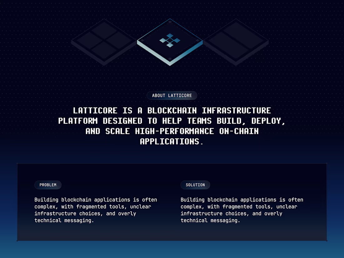 Cover image for UI/UX Design and Branding for Latticore