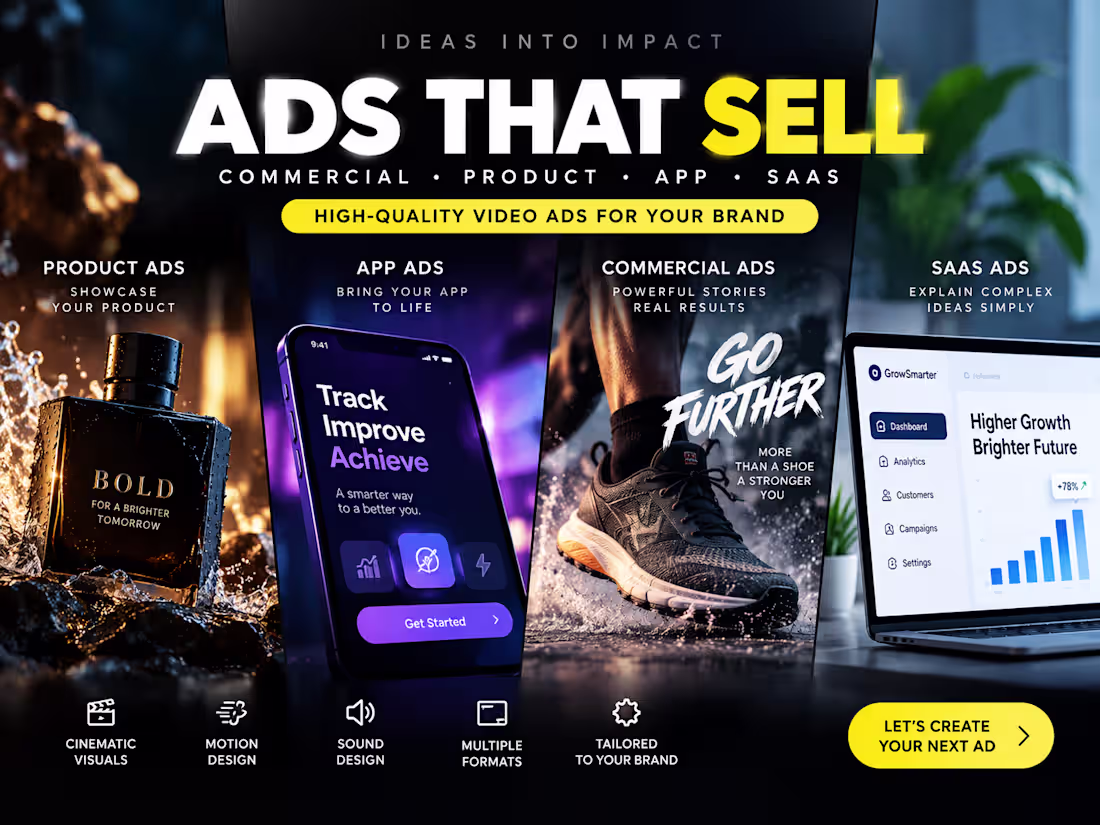 Cover image for High-converting commercial & product ads
