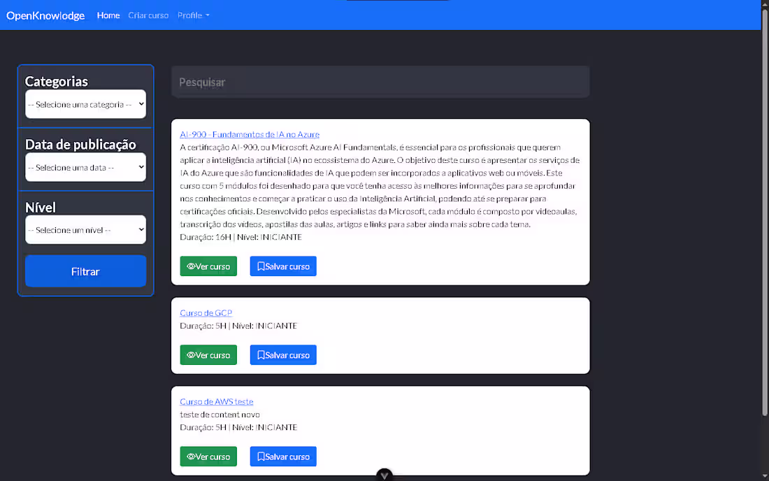 Cover image for OpenKnowlodge - Web Application E-learning