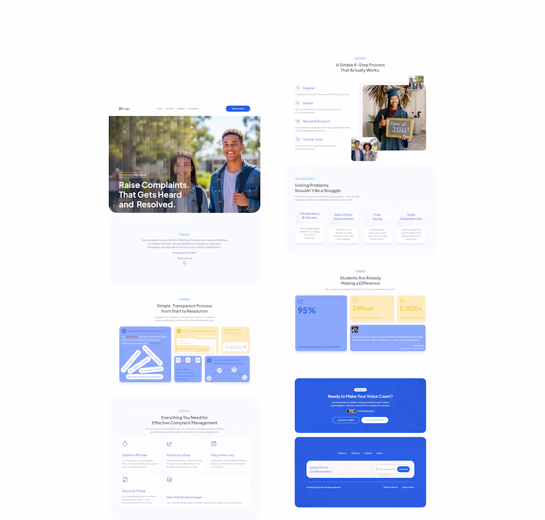 Cover image for Edutech Landingpage design concept, rate
