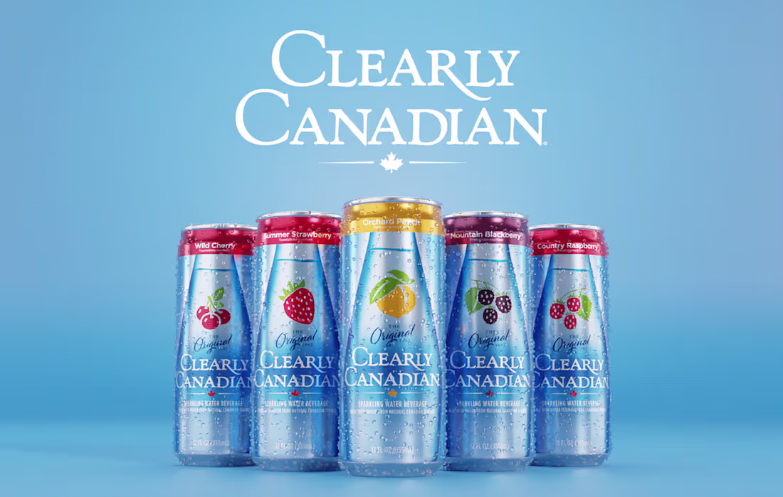 Cover image for Clearly Canadian Sparkling Water Cans Animation :: Behance