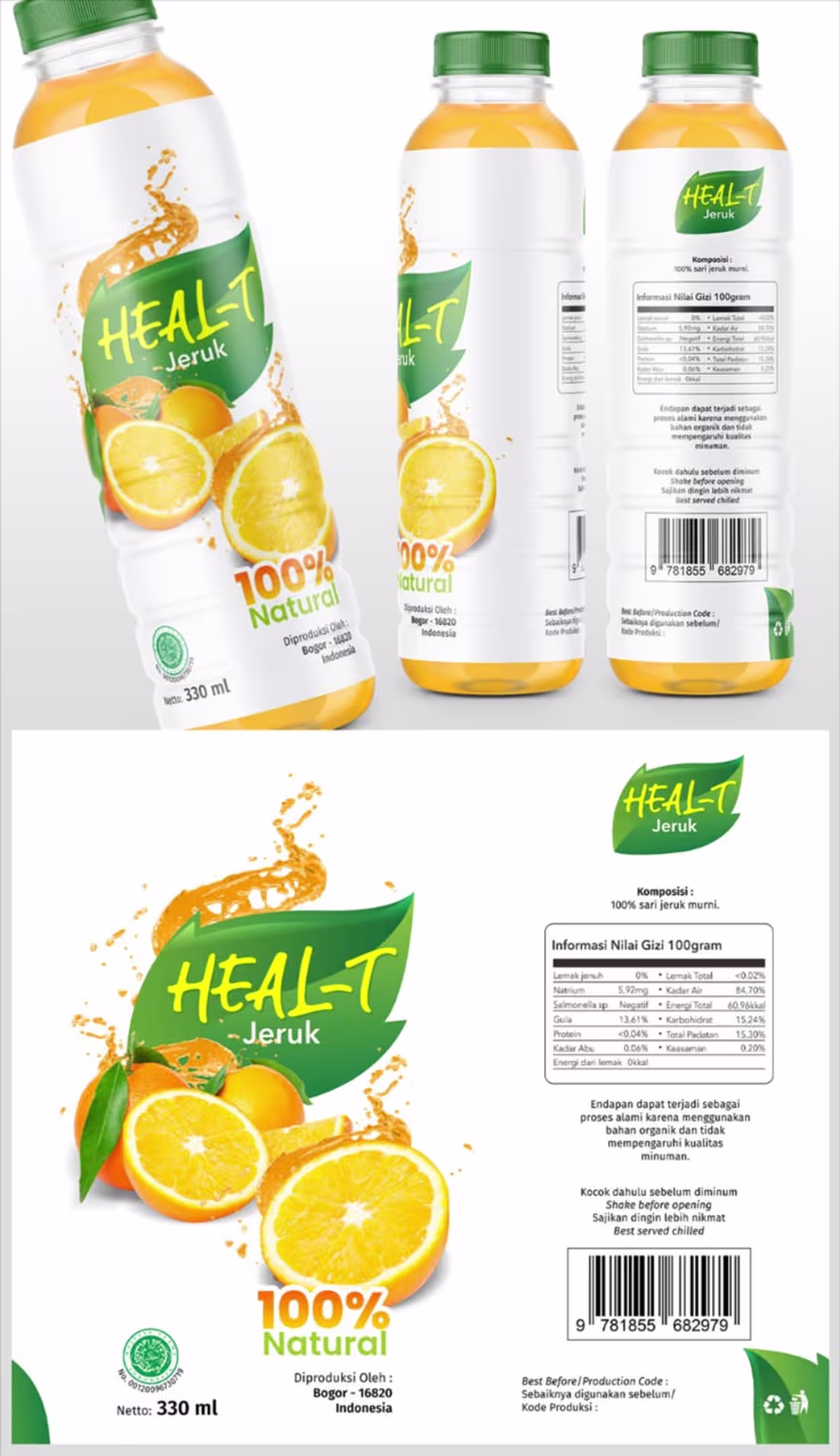 Cover image for Orange Juice Bottle Packaging Design