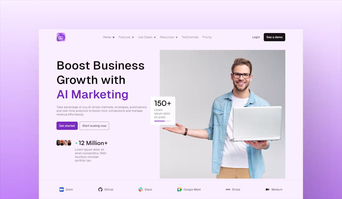 Cover image for AI Business Marketing Website Design