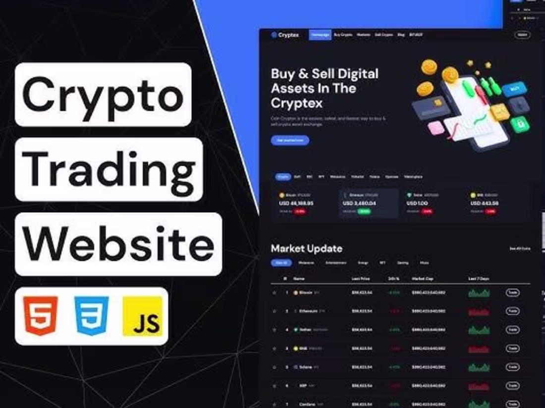 Cover image for I will create Crypto exchange website, Telegram mini app