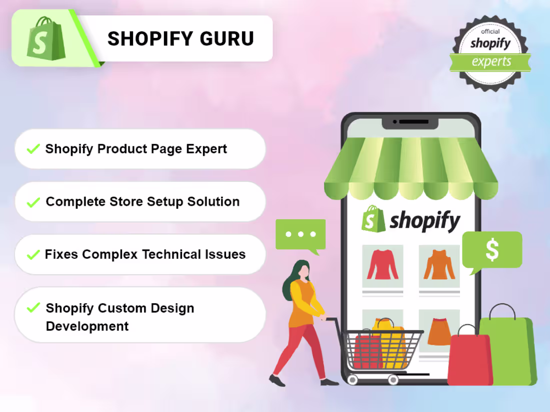 Cover image for Designing and Developing Shopify Stores / Complete Theme Setup 