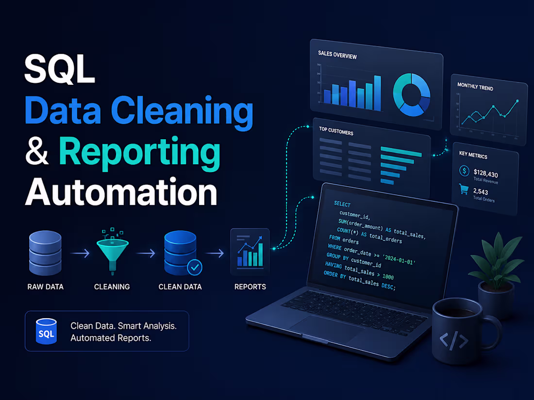 Cover image for SQL Data Cleaning & Reporting Automation