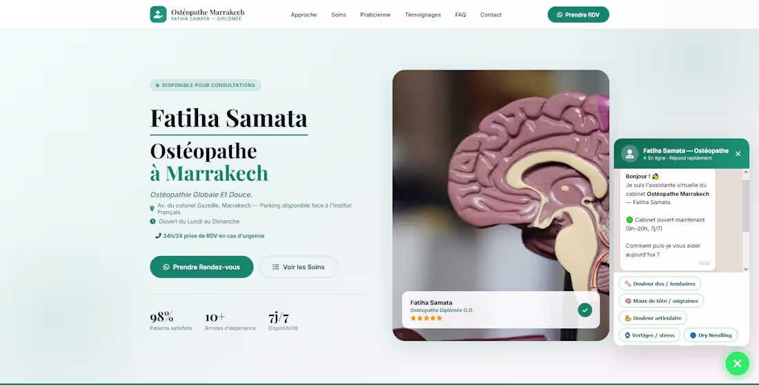 Cover image for Professional Osteopath Landing Page Template