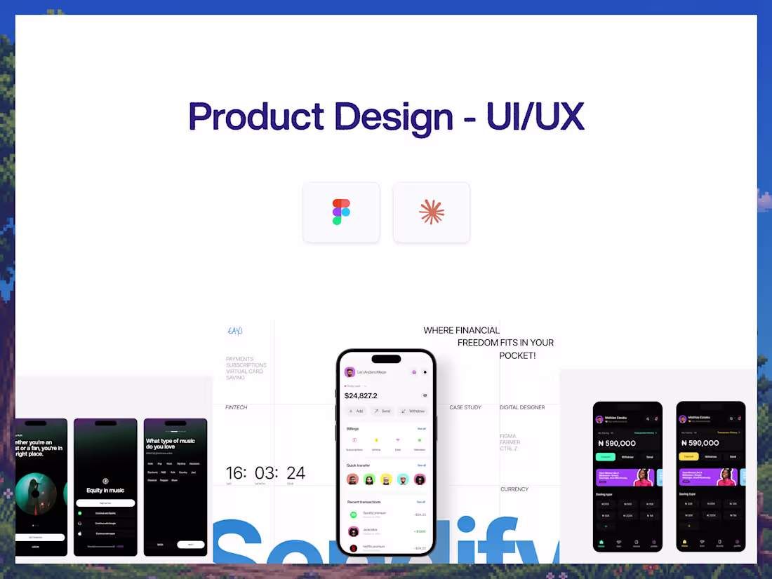 Cover image for Product Design - UI/UX, Mobile design