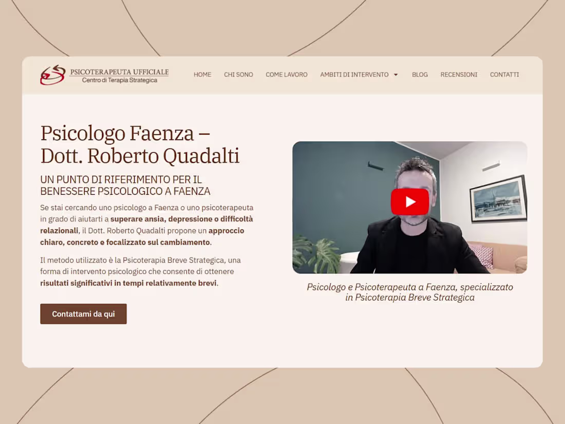 Cover image for Website Design - Psychologist in