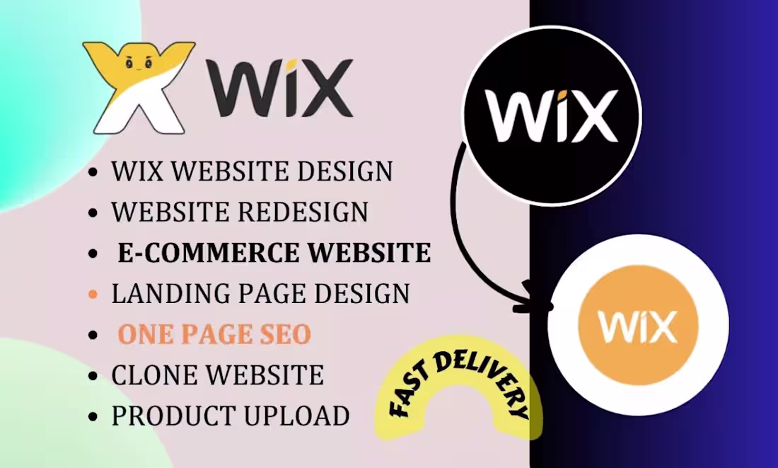 Cover image for I will do  wix custom website design, wix website redesign