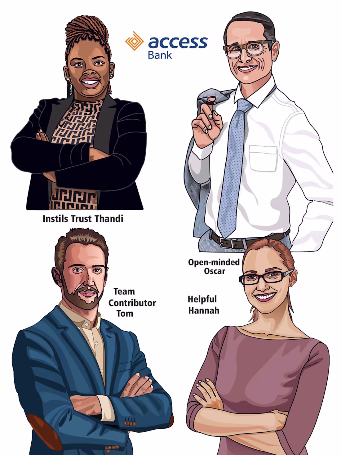 Cover image for Four vector illustrations done for