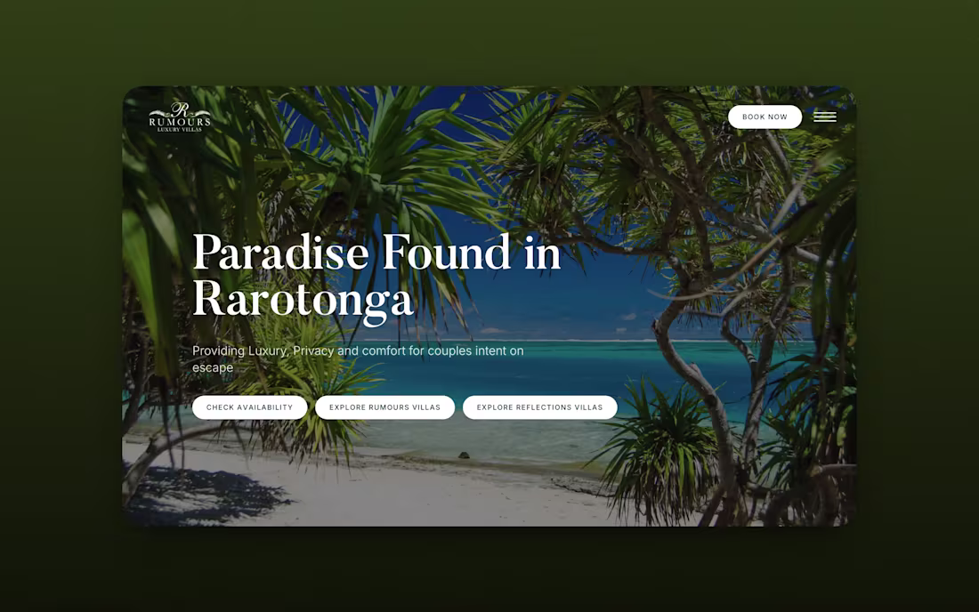 Cover image for Rumours Hotel Website - Website