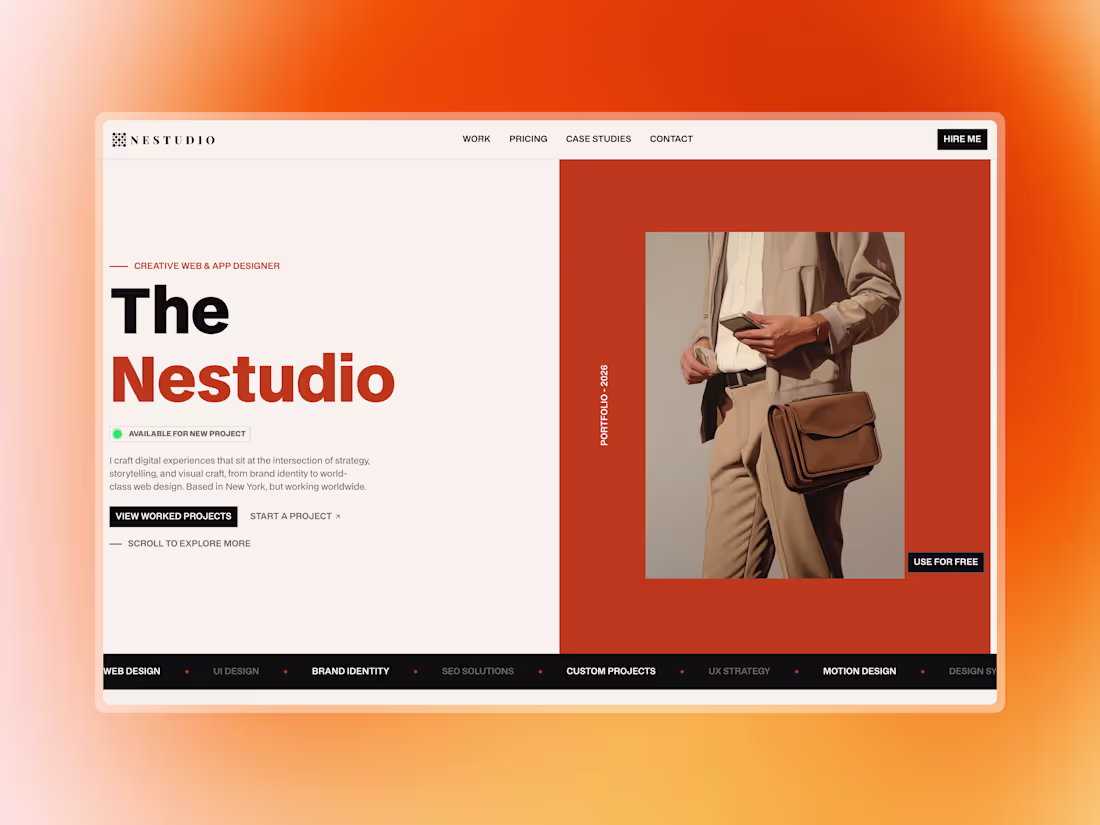 Cover image for Minimal portfolio website template designed