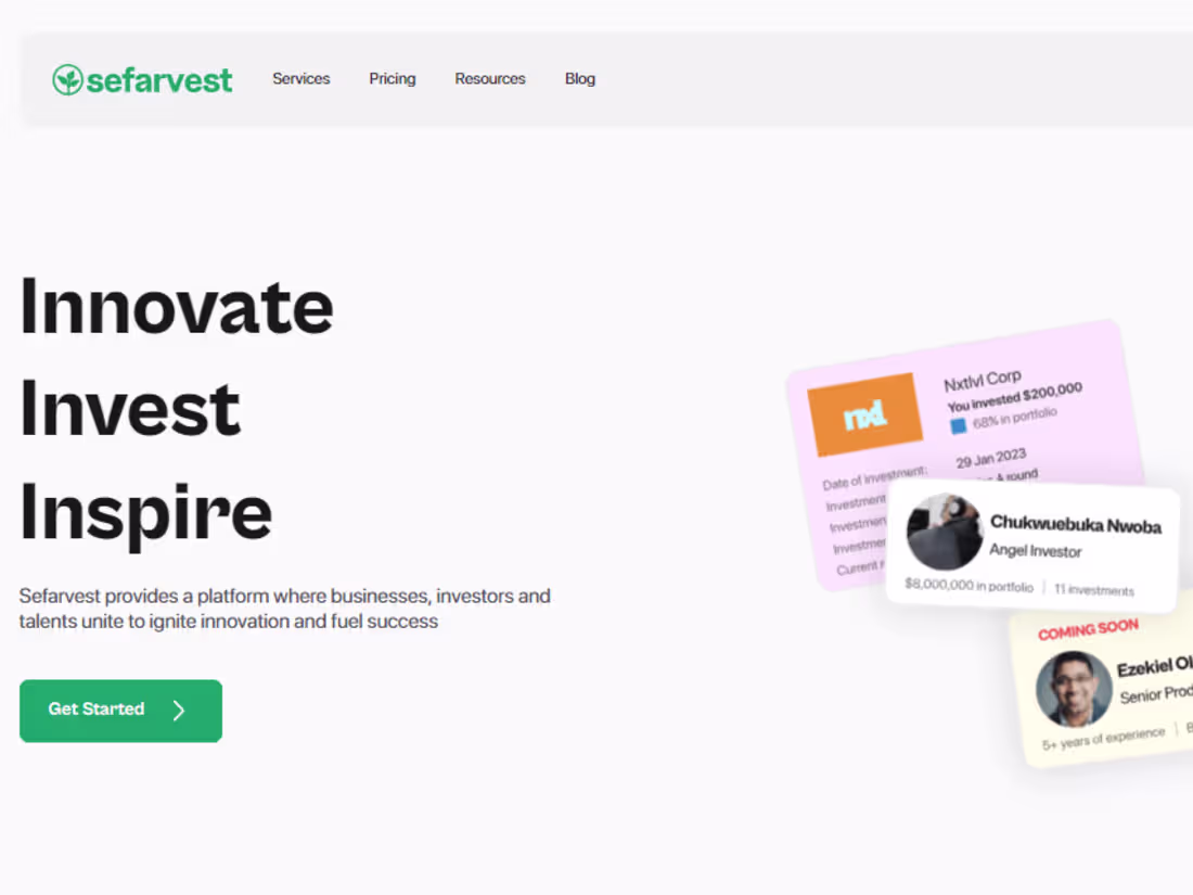 Cover image for Sefarvest - making investments safer...