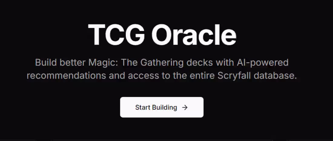 Cover image for TCG Oracle - Your AI Companion for building Magic: The Gathe...