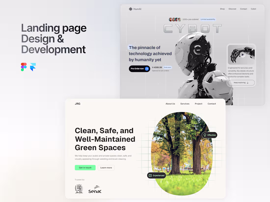 Cover image for Landing Page Design in Figma, Delivered Seamlessly in Framer.