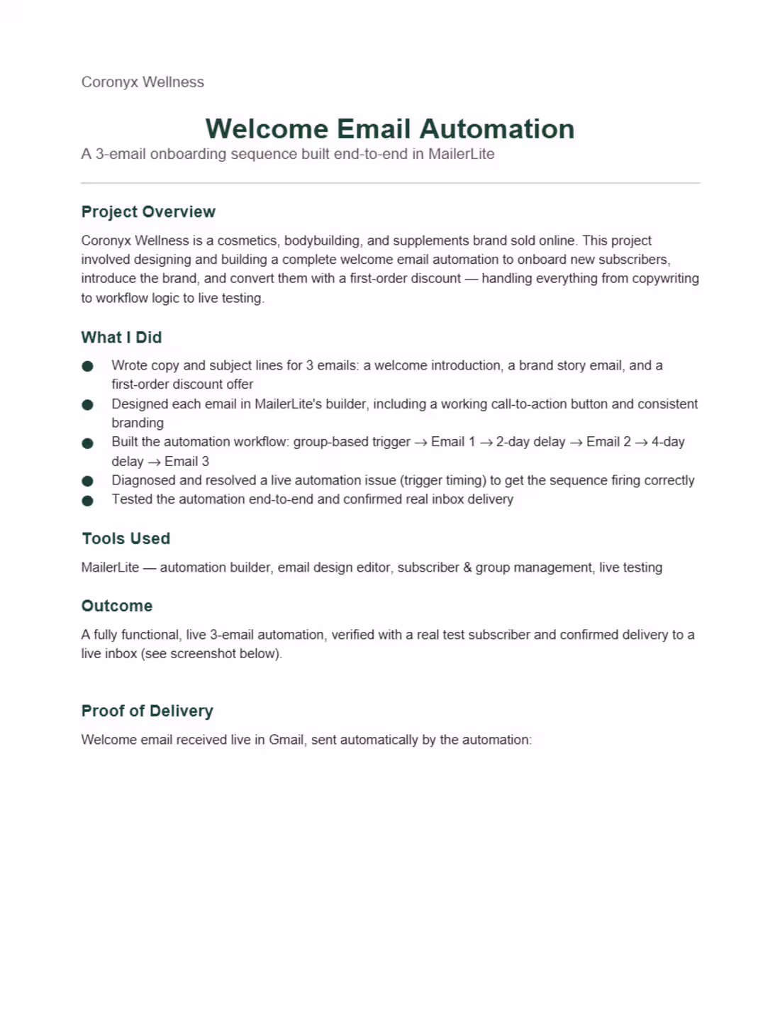 Cover image for Built a complete 3-email welcome