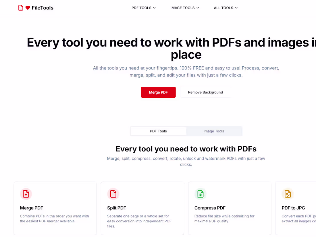 Cover image for FileTools - Free Online PDF and Image Tools