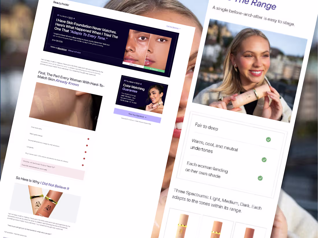 Cover image for Advertorial Landing Page Built in Replo from Figma