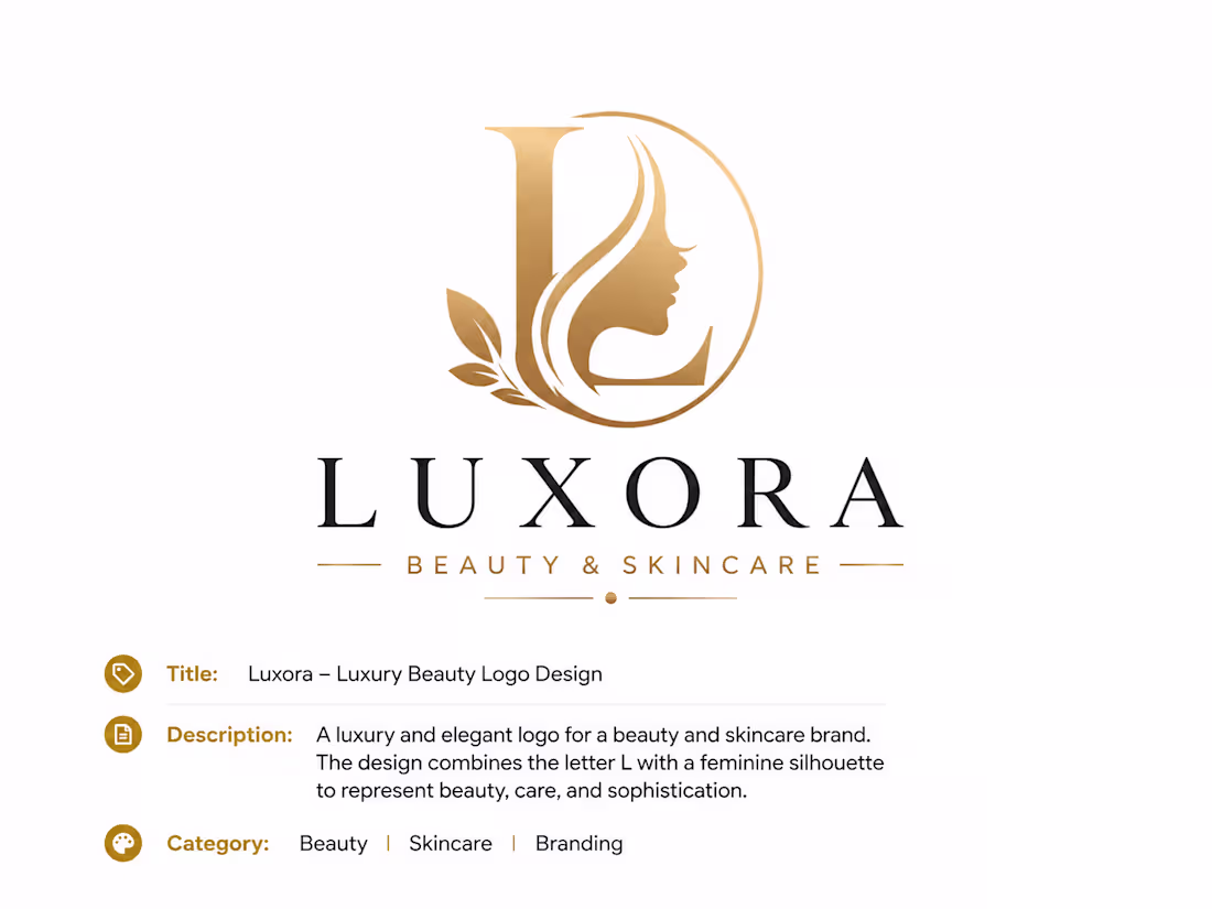 Cover image for Luxora – Luxury Beauty & Skincare Logo Design