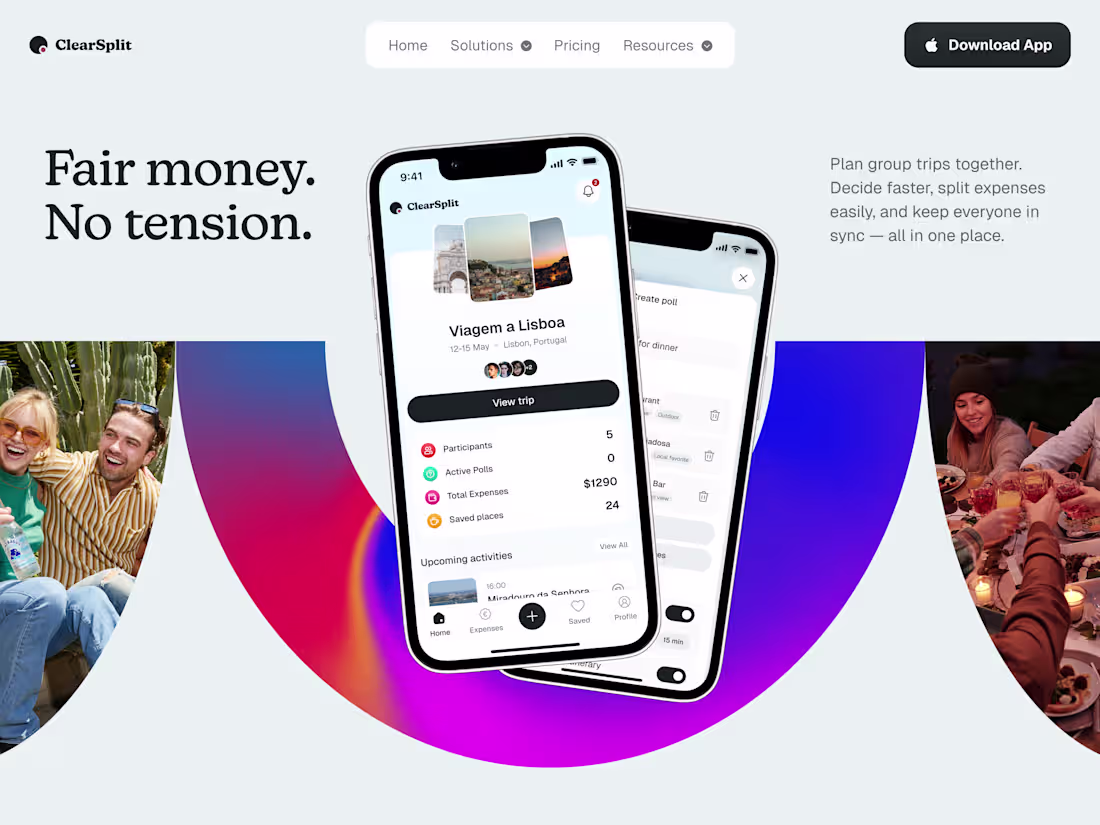Cover image for ClearSplit — Landing Page for