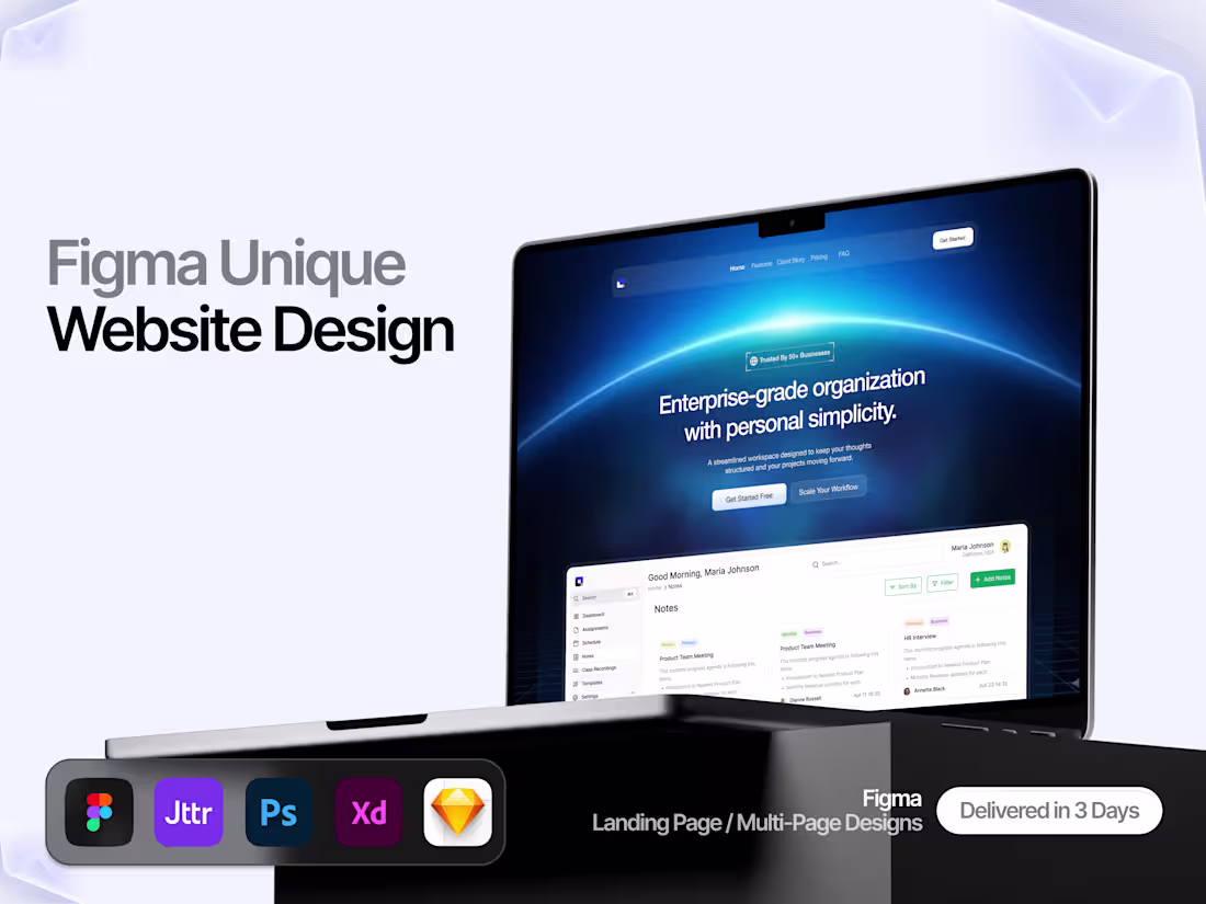 Cover image for Figma Website Design | Creative UI/UX for Landing Pages