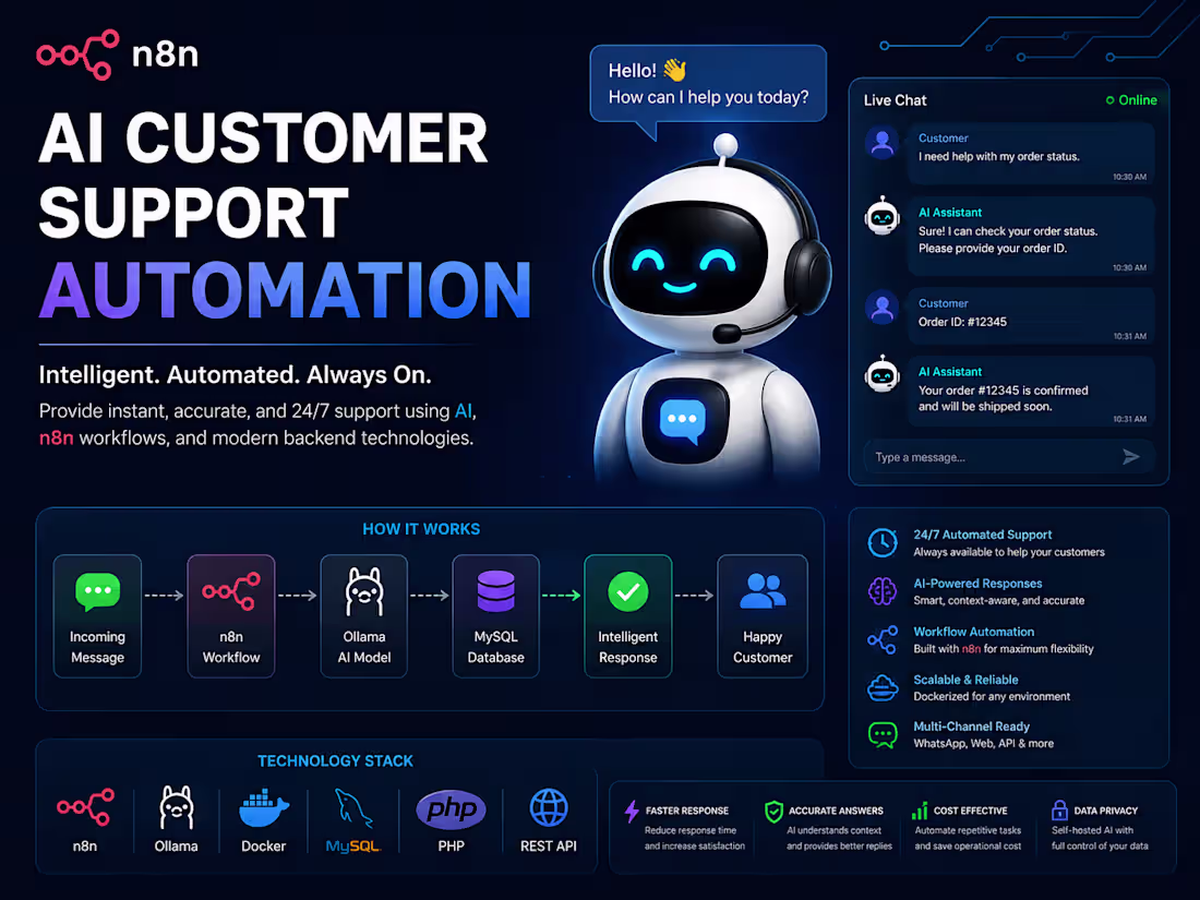 Cover image for AI Customer Support Automation Platform
Built
