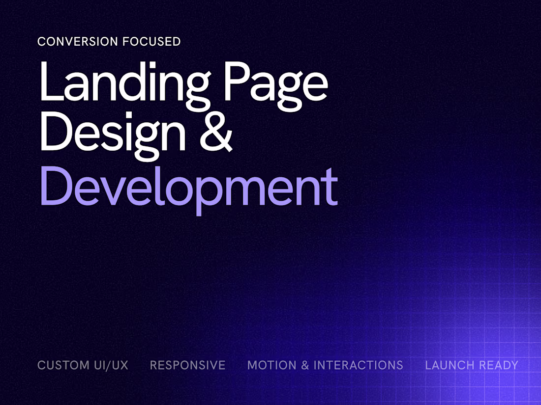Cover image for Landing Page Design & Development