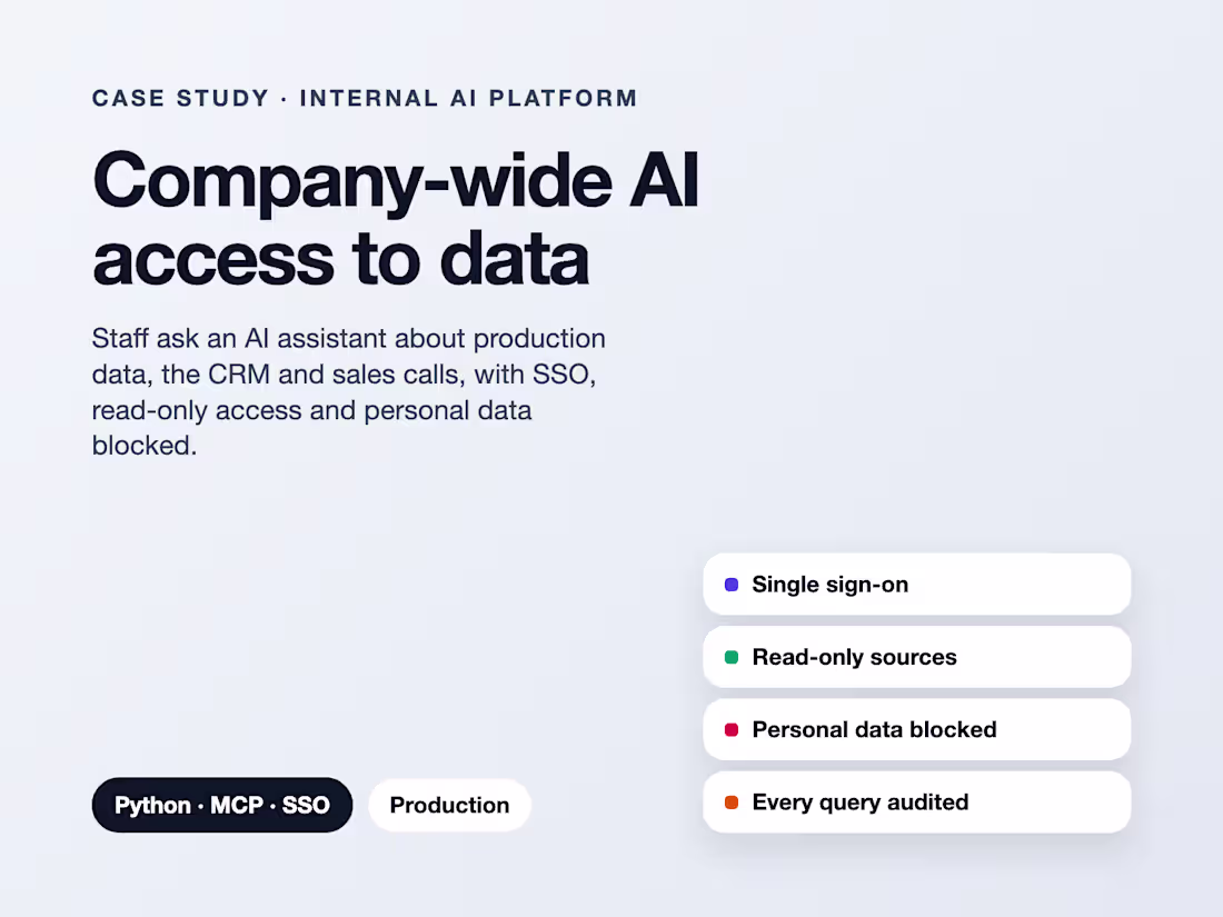 Cover image for Company-Wide AI Access to Data, Secured with SSO