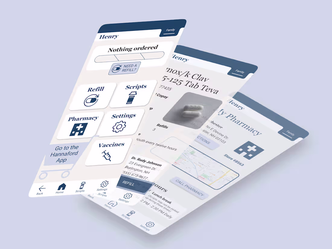 Cover image for Hannaford RX App Design