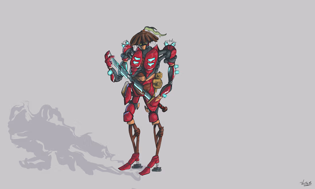 Cover image for 😊 Samurai Robot Concept Art: