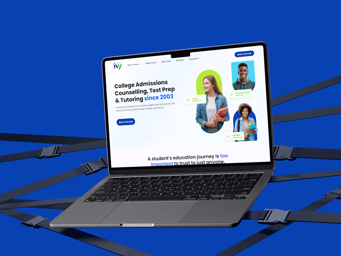 Cover image for Ivy Tutors Network Website Redesign