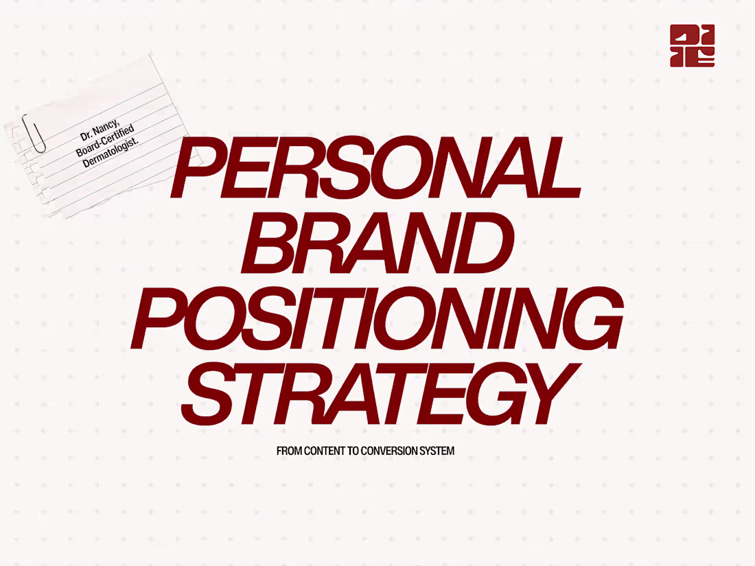 Cover image for Personal Brand & Conversion Strategy for Dr. Nancy