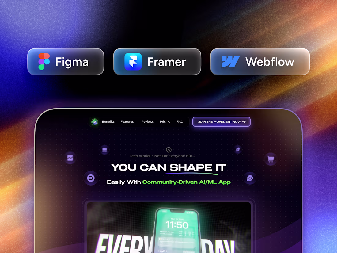 Cover image for High-impact landing page 💰 (Figma, Webflow, Framer)