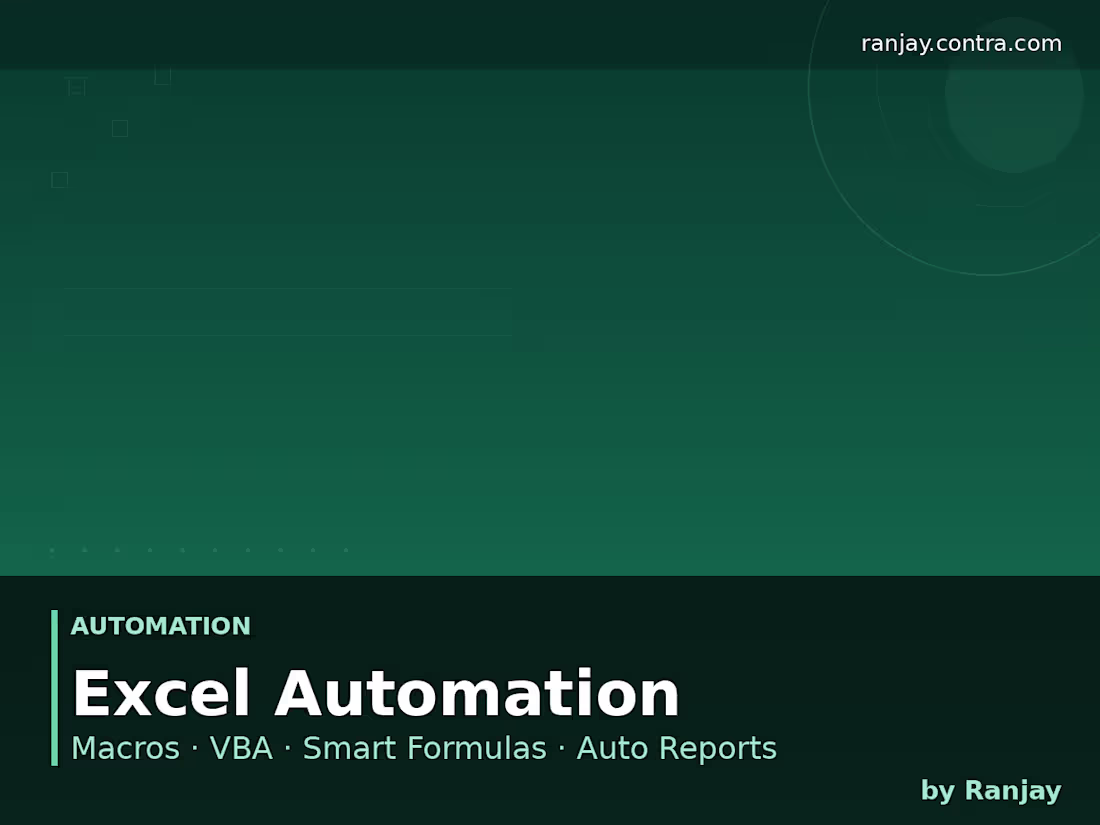 Cover image for Excel Automation / Macros