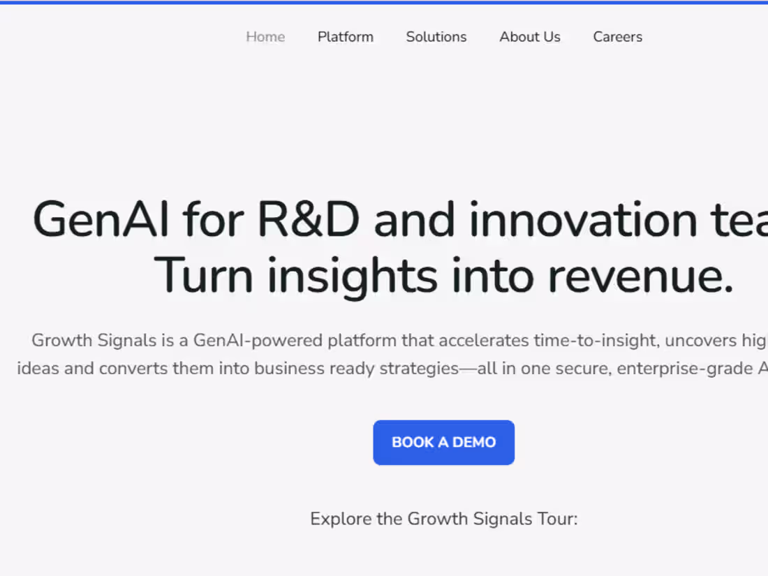 Cover image for Growth Signals | GenAI Platform Purpose-Built for R&D & Innovat…